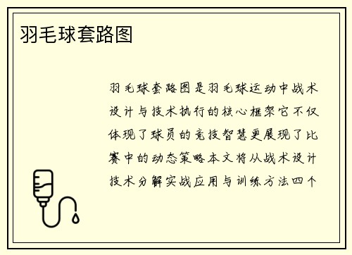 羽毛球套路图